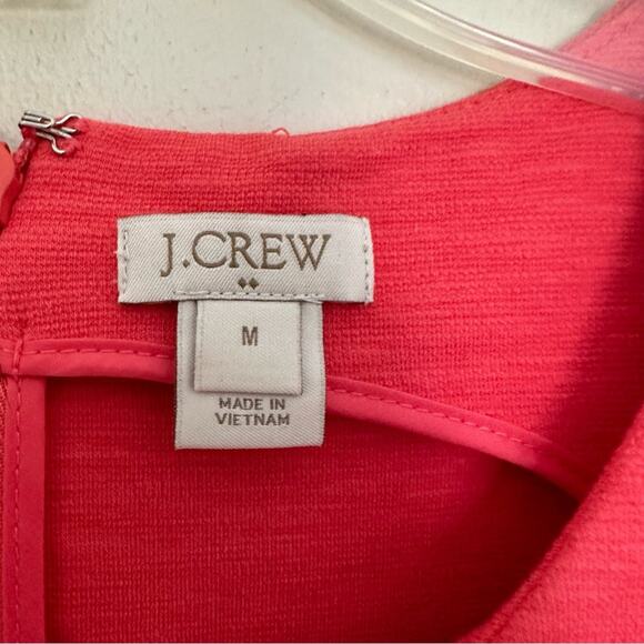 J. Crew Daybreak Fit and Flare Dress Sleeveless Coral Orange Women's M Preppy - Picture 5 of 10
